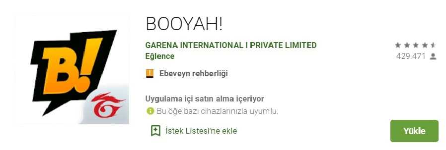 2. BOOYAH! Broadcasting on the Application